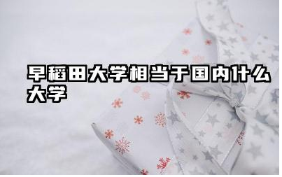 早稻田大学相当于国内什么大学 早稻田大学的留学申请难度如何