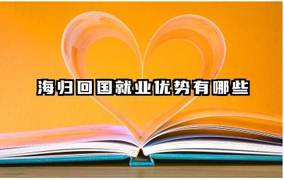 海归回国就业优势有哪些 海归回国一般找什么工作