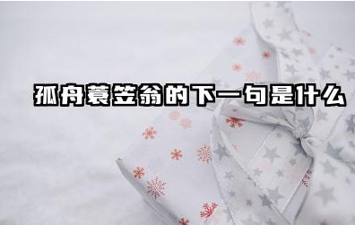 孤舟蓑笠翁的下一句是什么 柳宗元的江雪表达了什么情感