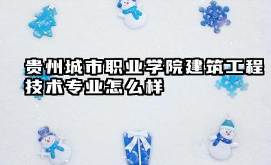 贵州城市职业学院建筑工程技术专业怎么样 报考策略与建议