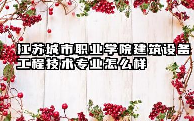 江苏城市职业学院建筑设备工程技术专业怎么样 建筑设备工程技术专业详解