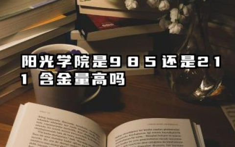 阳光学院是985还是211 含金量高吗