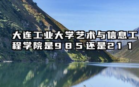 大连工业大学艺术与信息工程学院是985还是211 含金量高吗