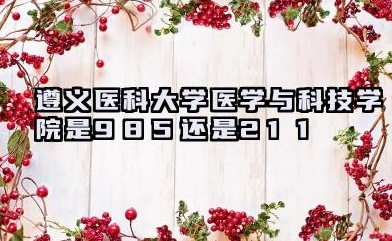 遵义医科大学医学与科技学院是985还是211 含金量高吗