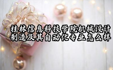 桂林信息科技学院机械设计制造及其自动化专业怎么样 深度解析与报考指南