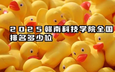2025赣南科技学院全国排名多少位 国内多少名