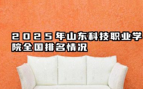 2025年山东科技职业学院全国排名情况及录取线