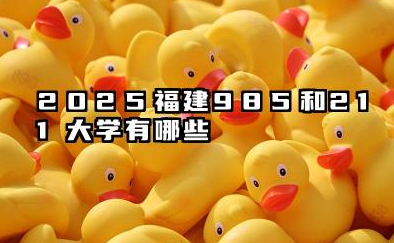 2025福建985和211大学有哪些 福建省高等教育概况