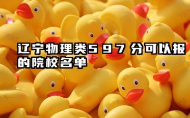 辽宁物理类597分能考哪些大学 2025考生稳上的大学名单