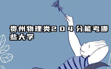 贵州物理类204分能考哪些大学 贵州物理类204分可以报的院校名单