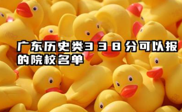 广东历史类338分能考哪些大学 2025考生稳上的大学名单