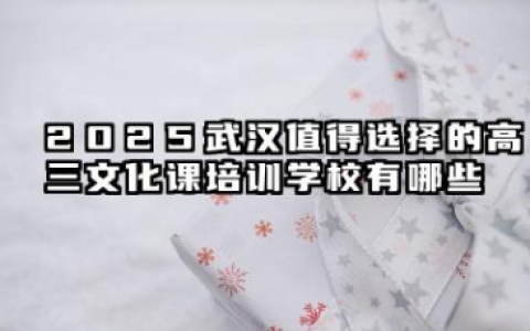 2025武汉高三文化课培训学校哪个值得选择 武汉高三文化课培训学校如何选择好