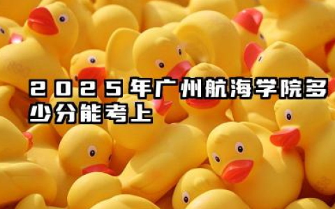 2025年广州航海学院多少分能考上 最低分及位次是多少