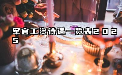 军官工资待遇一览表2025 军官的各项补贴标准
