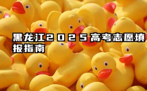 2025黑龙江高考志愿填报指南 填报技巧及流程详解