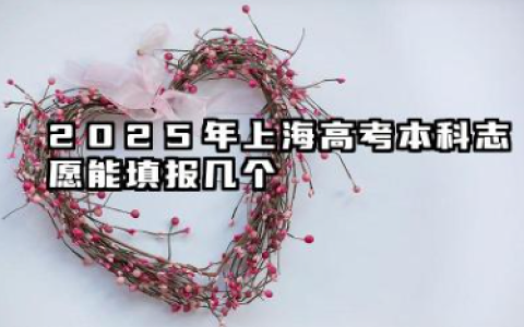 上海高考能填报多少个志愿和专业 2025年上海高考本科志愿能填报几个