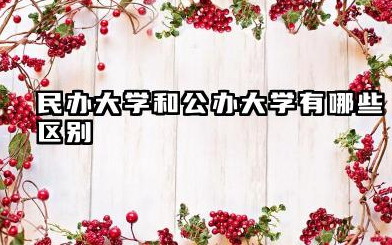 民办大学和公办大学有什么区别 民办大学和公办大学哪个更好