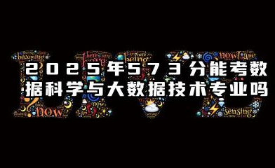 2025年573分能考数据科学与大数据技术专业吗 573分数据科学与大数据技术专业大学推荐
