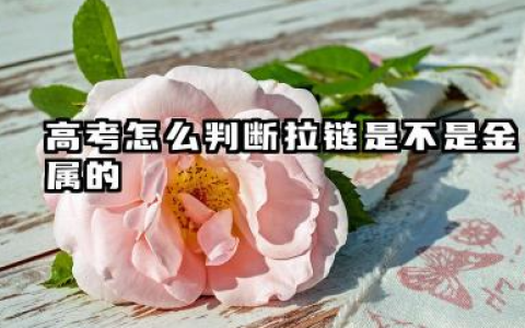 高考怎么判断拉链是不是金属的 2025高考如何判断拉链是不是金属