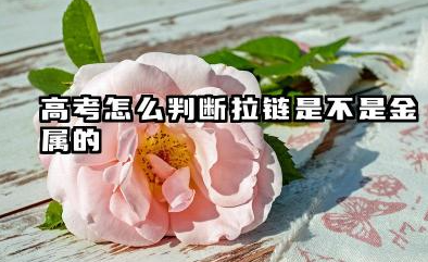 高考怎么判断拉链是不是金属的 2025高考如何判断拉链是不是金属