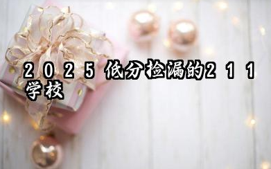 2025低分捡漏的211学校 2025二本生可以报考的211大学有哪些