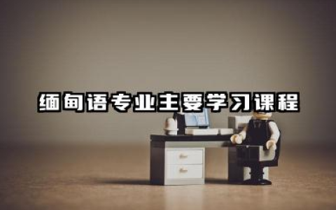 2025缅甸语专业主要学什么课程 缅甸语专业就业方向及就业前景
