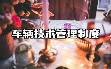 车辆技术管理制度内容 车辆技术及档案管理制度范文