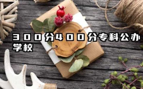 300分-400分专科公办学校推荐 2025能上哪些院校