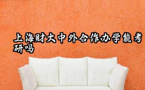 上海财大中外合作办学能考研吗 上海财大中外合作办学好就业吗