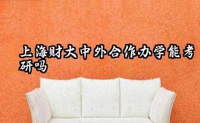 上海财大中外合作办学能考研吗 上海财大中外合作办学好就业吗
