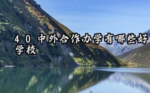 4+0中外合作办学有哪些好学校 4+0中外合作办学毕业生就业如何