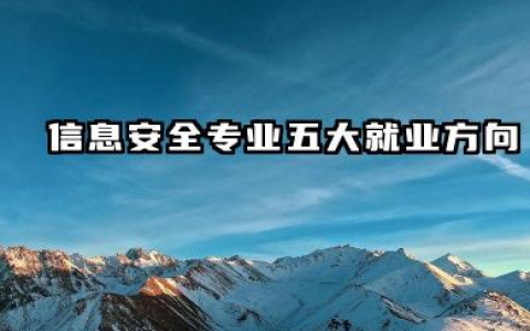 信息安全专业五大就业方向 信息安全专业就业前景如何