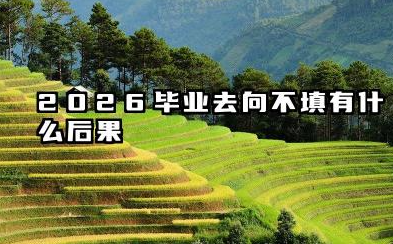 2026毕业去向不填有什么后果 毕业去向登记不确认会如何