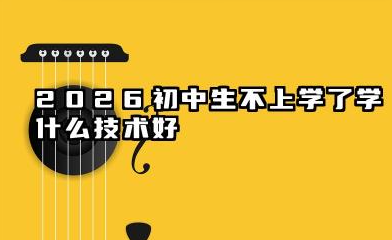 初中生不上学了学什么技术好 2026初中生不上学了学什么技术好
