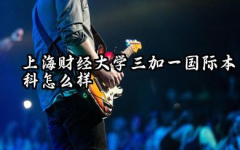 上海财经大学三加一国际本科怎么样 上海财经大学三加一国际本科好就业吗