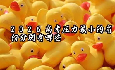 2026高考压力最小的省份 全国考大学最容易的省份