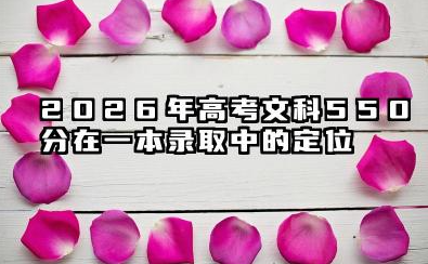 2026年高考550分文科算什么档次 2026年高考文科550分可选择的院校及专业