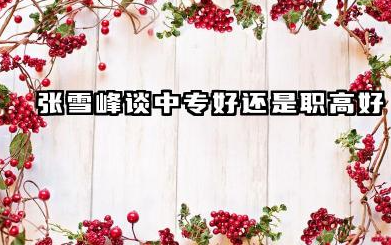 张雪峰谈中专和职高哪个好 中专和职高怎么选择好