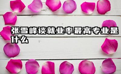 张雪峰谈就业率最高专业 2026哪些专业好就业