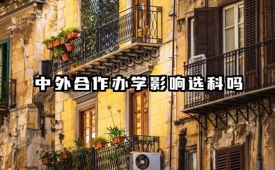 2026中外合作办学影响选科吗 中外合作办学选科要求高吗