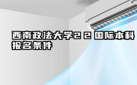 2026西南政法大学2+2国际本科报名条件是什么
