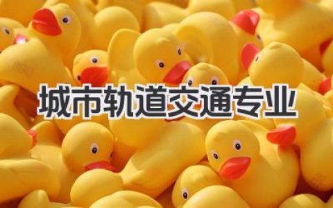 城市轨道交通专业 城市轨道交通专业学什么及就业方向