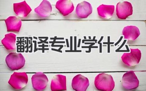 翻译专业学什么 翻译专业核心课程