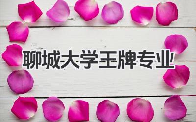 聊城大学王牌专业 聊城大学特色优势专业