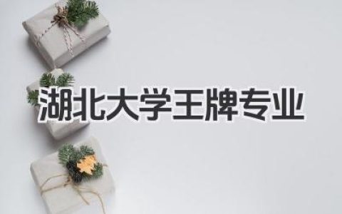 湖北大学王牌专业 湖北大学重点建设专业