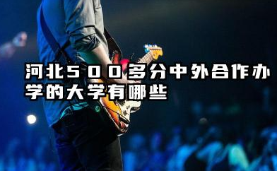 河北500多分中外合作办学的大学有哪些 2026河北500多分中外合作办学读什么专业好