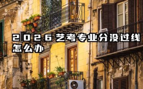 艺考专业分没过线怎么办 2026年艺考生的多元出路与策略