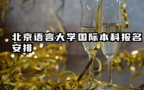 2026北京语言大学1+3/2+2国际本科报名时间及入口 北京语言大学国际本科项目说明