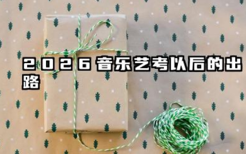2026音乐艺考以后的出路 未来发展如何