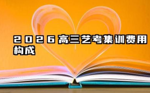 高三艺考集训费用多少 2026集训费用优化策略与避坑指南